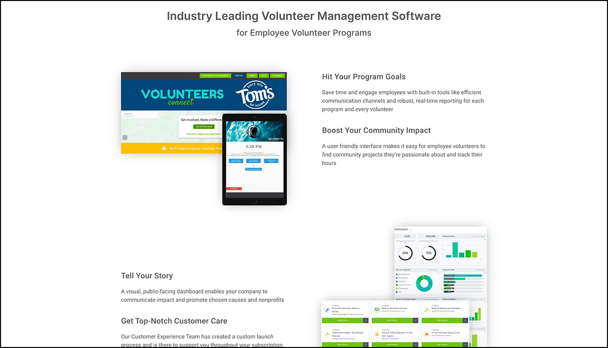 A screenshot of Galaxy Digital’s corporate volunteering software page.